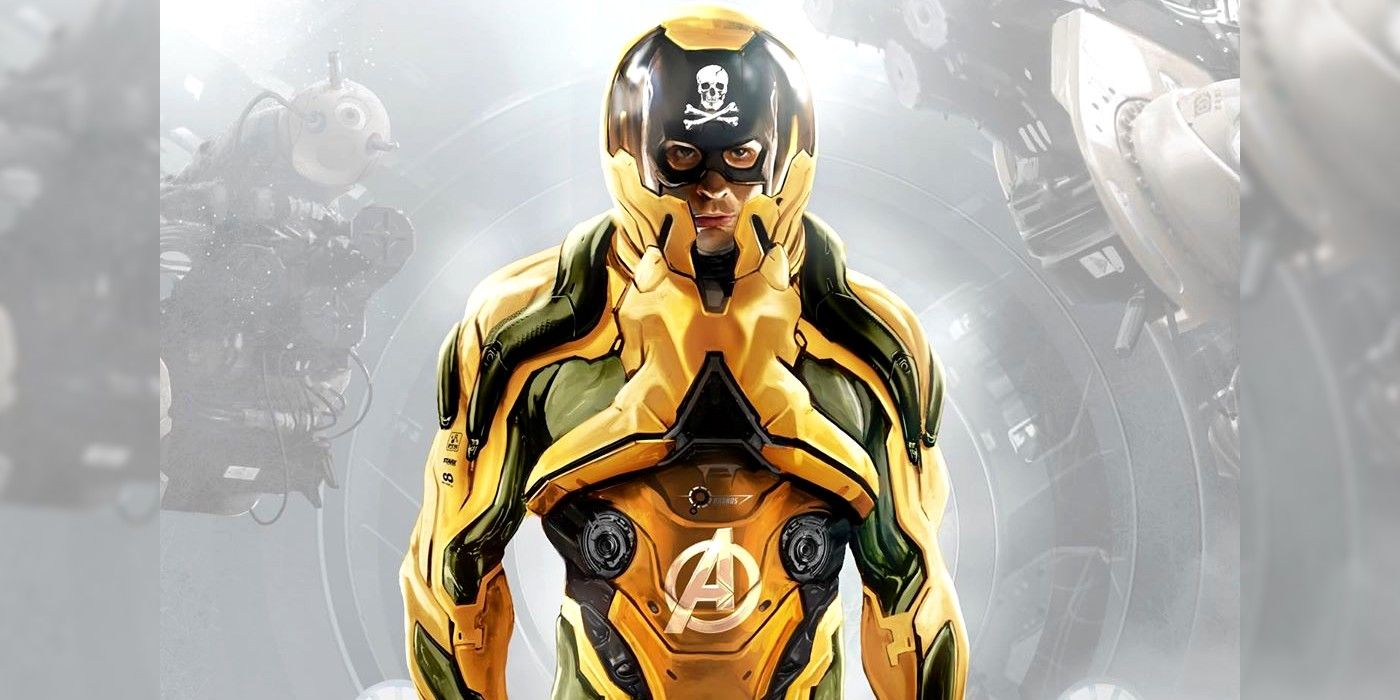 Early concept art for time travel suit in Avengers Endgame by Aleksi Briclot CROPPED