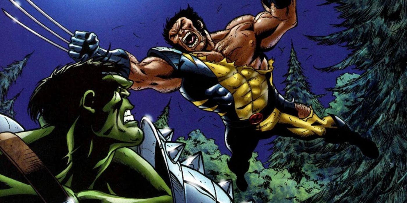 Wolverine versus Hulk in X Men World War Hulk