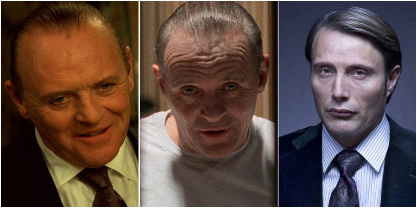 Anthony Hopkins and Mads Mikkelsen as Hannibal Lecter
