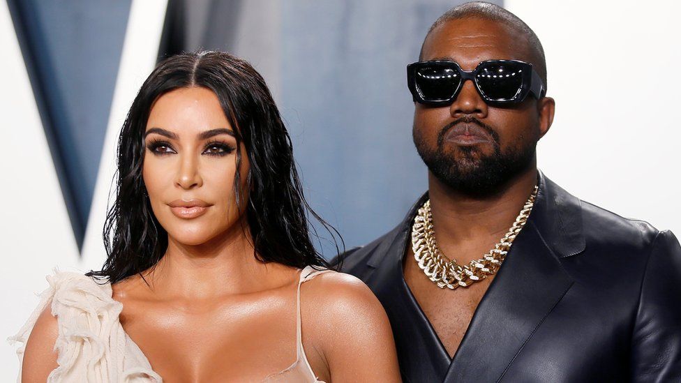 Photo du couple Kim Kardashian et Kanye West en pleine procédure de divorce en 2021.