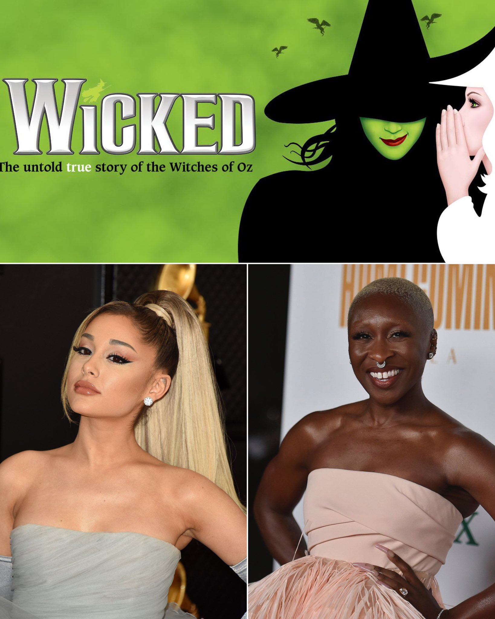 Ariana Grande et Cynthia Erivo dans l'adaptation de Wicked