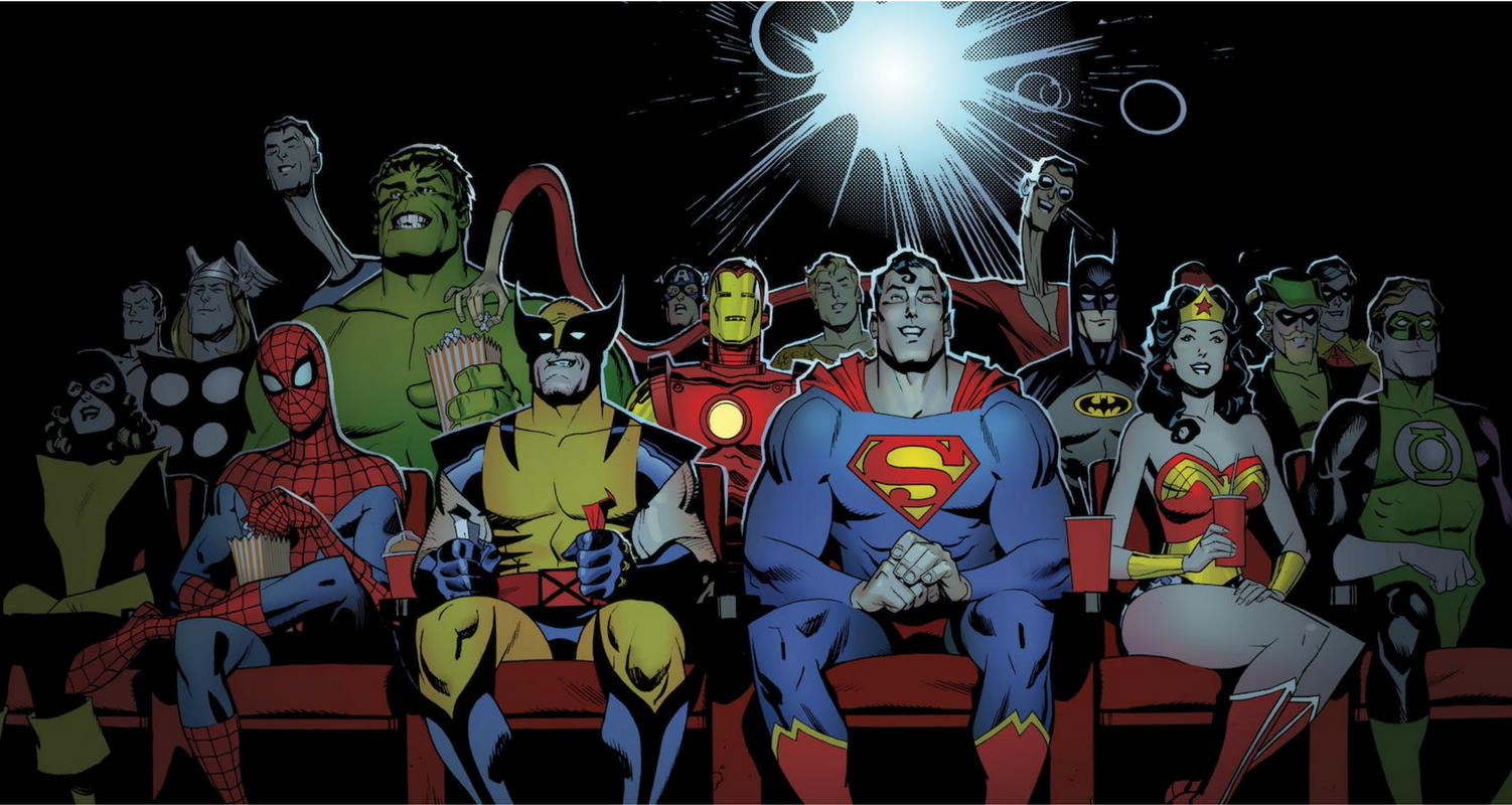 Superheroes Watching Movies