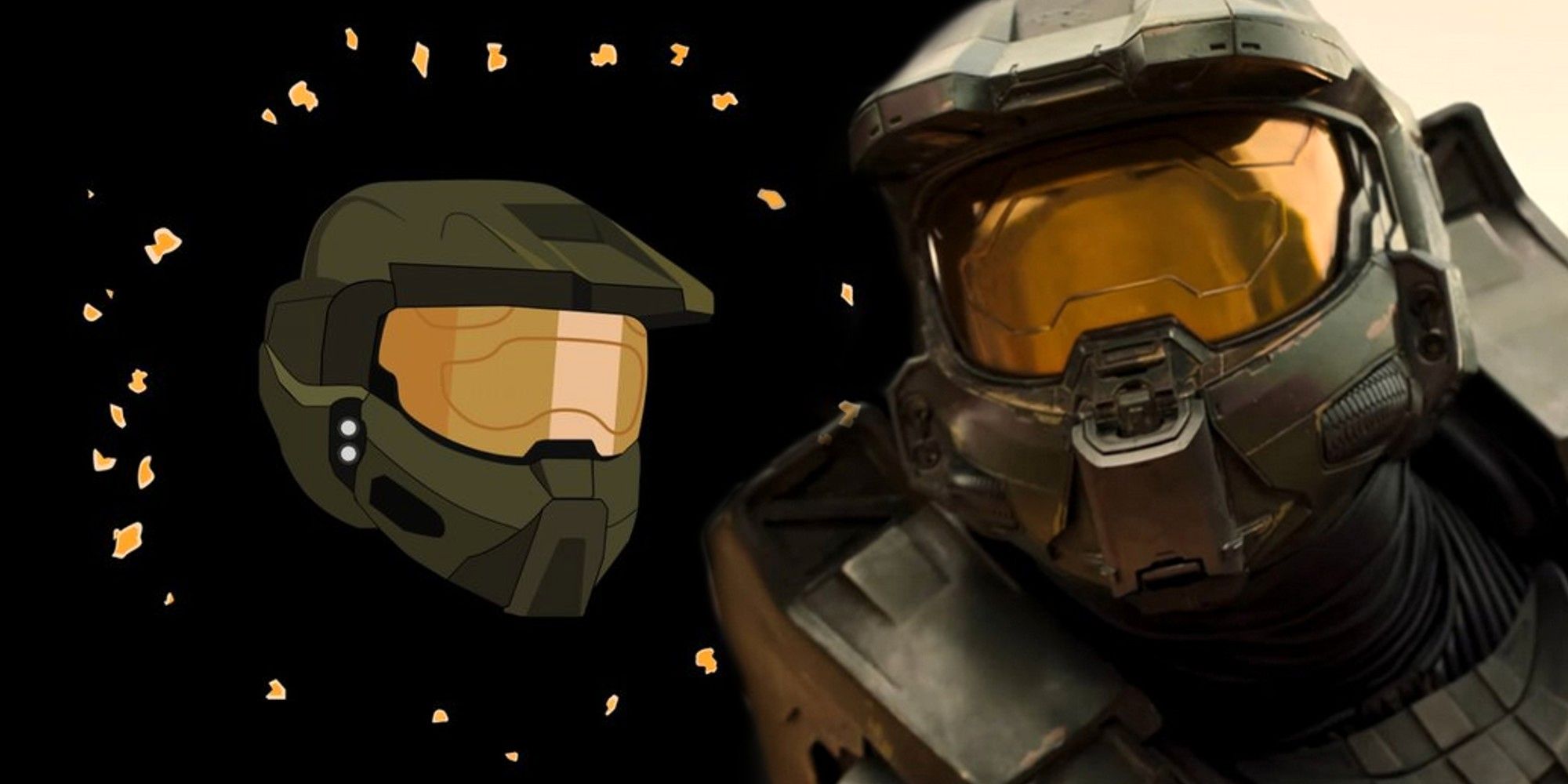 Halo TV Series Pablo Schreiber as Master Chief Twitter Like Button Helmet
