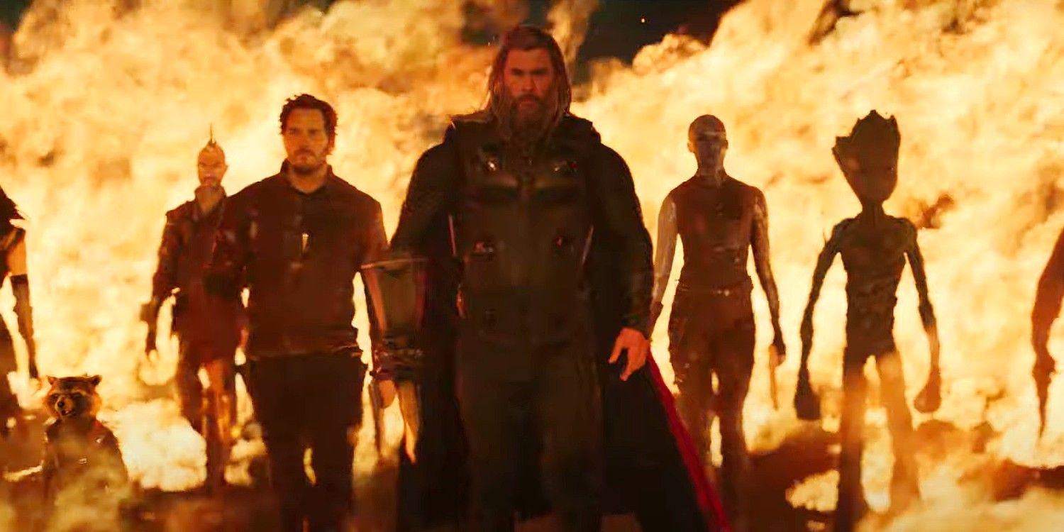 Thor Love and Thunder Endgame Thor with Guardians