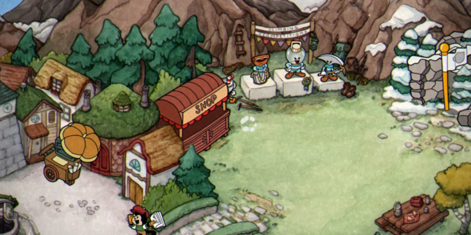Hidden Coin On Cuphead DLC Island IV Secret Passage Guide Climber Podium