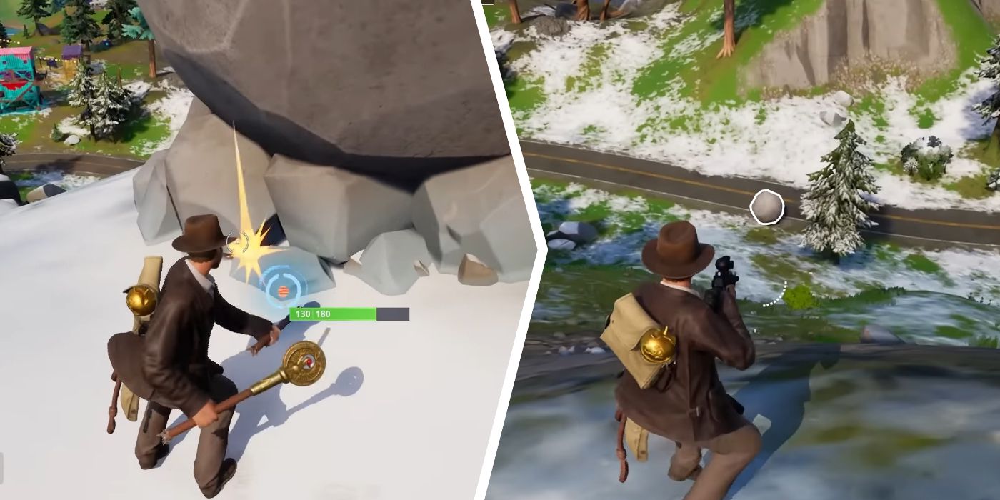 How To Make Runaway Boulders Roll 100 Meters Or More in Fortnite