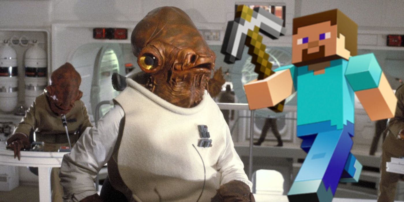 Star Wars Admiral Ackbar with Minecraft Steve