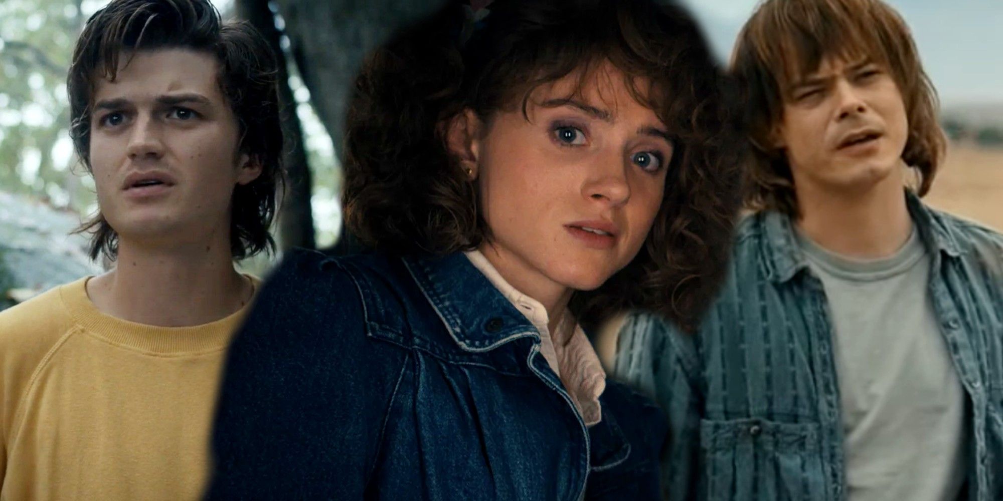Stranger Things Season 4 Joe Keery Natalia Dyer and Charlie Heaton as Steve Harrington Nancy Wheeler and Jonathan Byers Love Triangle Addressed