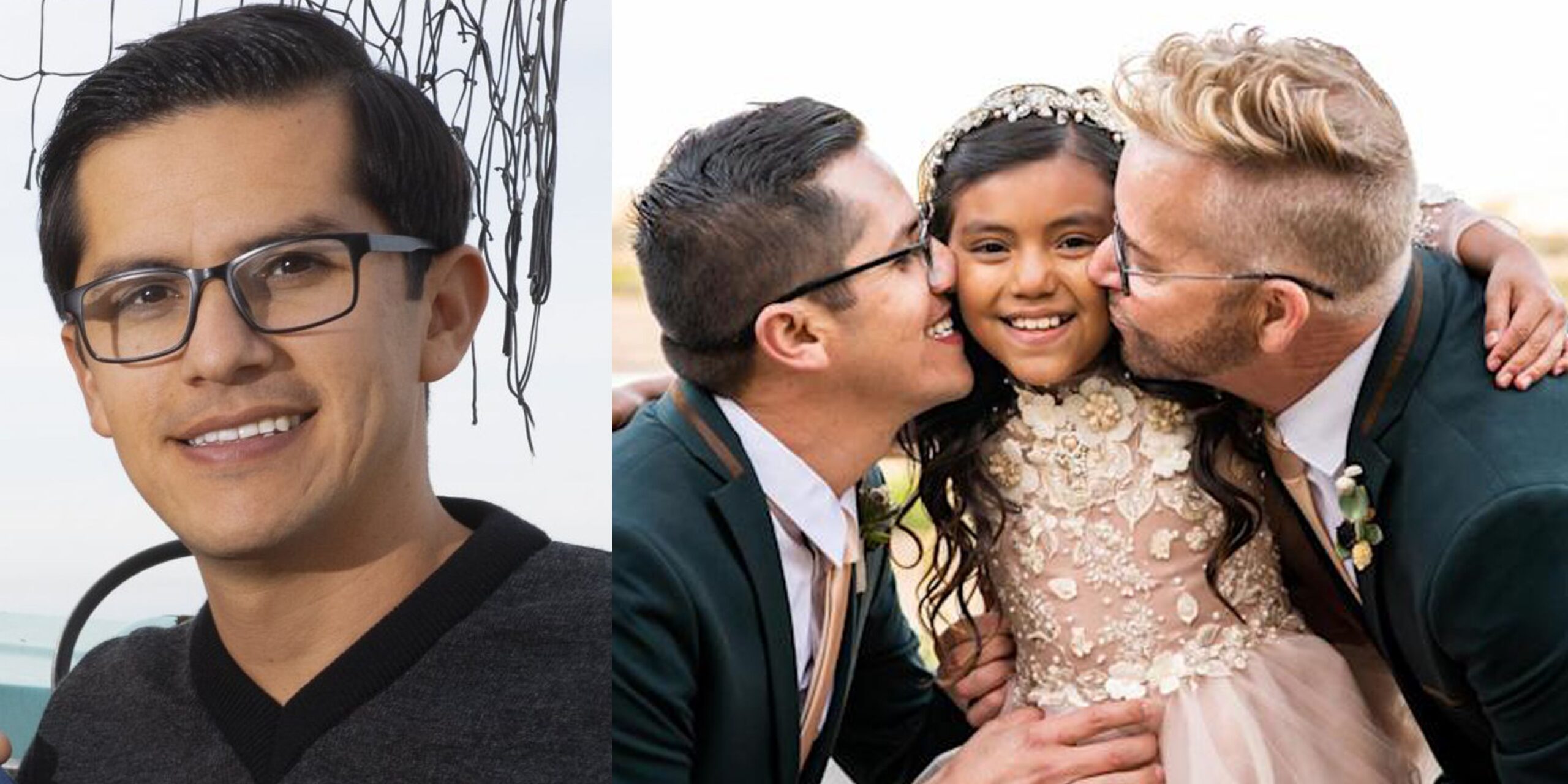 Armando Rubio with Daughter Hannah Rubio and Husband Kenny Niedermeier of 90 Day Fiance Split Image scaled