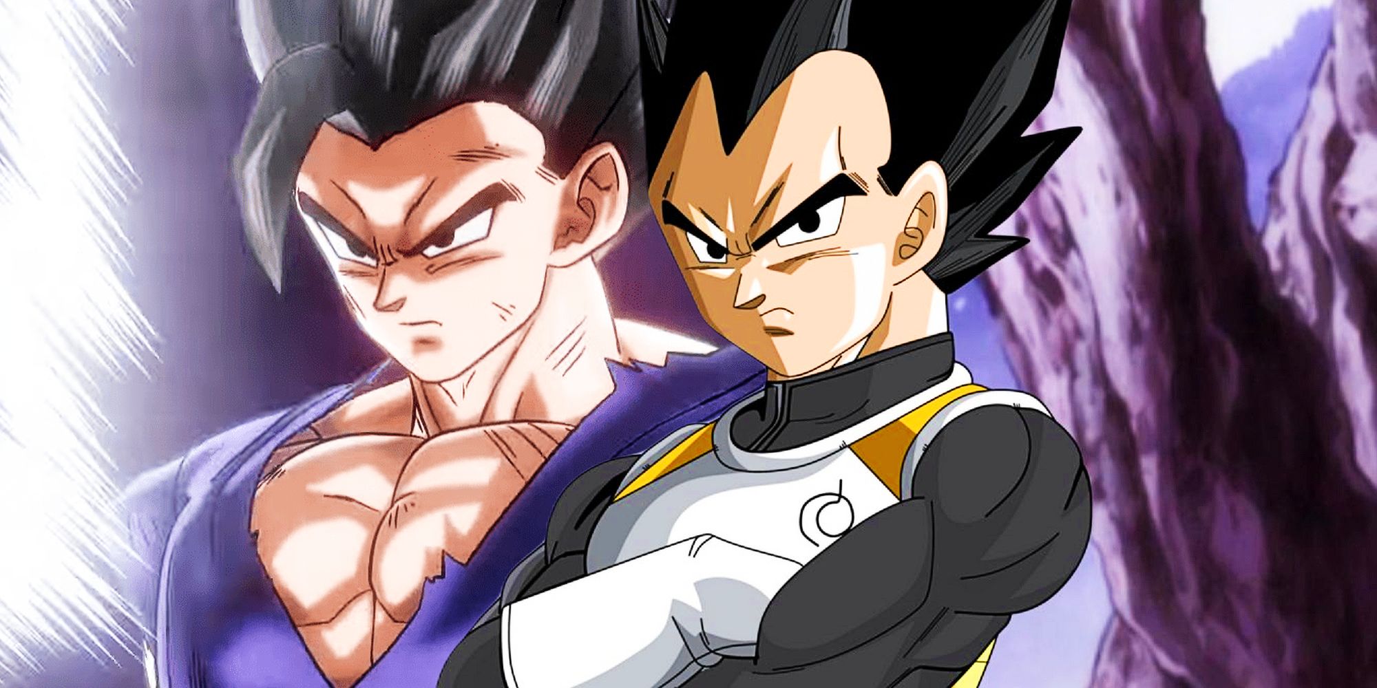 Gohan in Super Hero and Vegeta in Dragon Ball Super