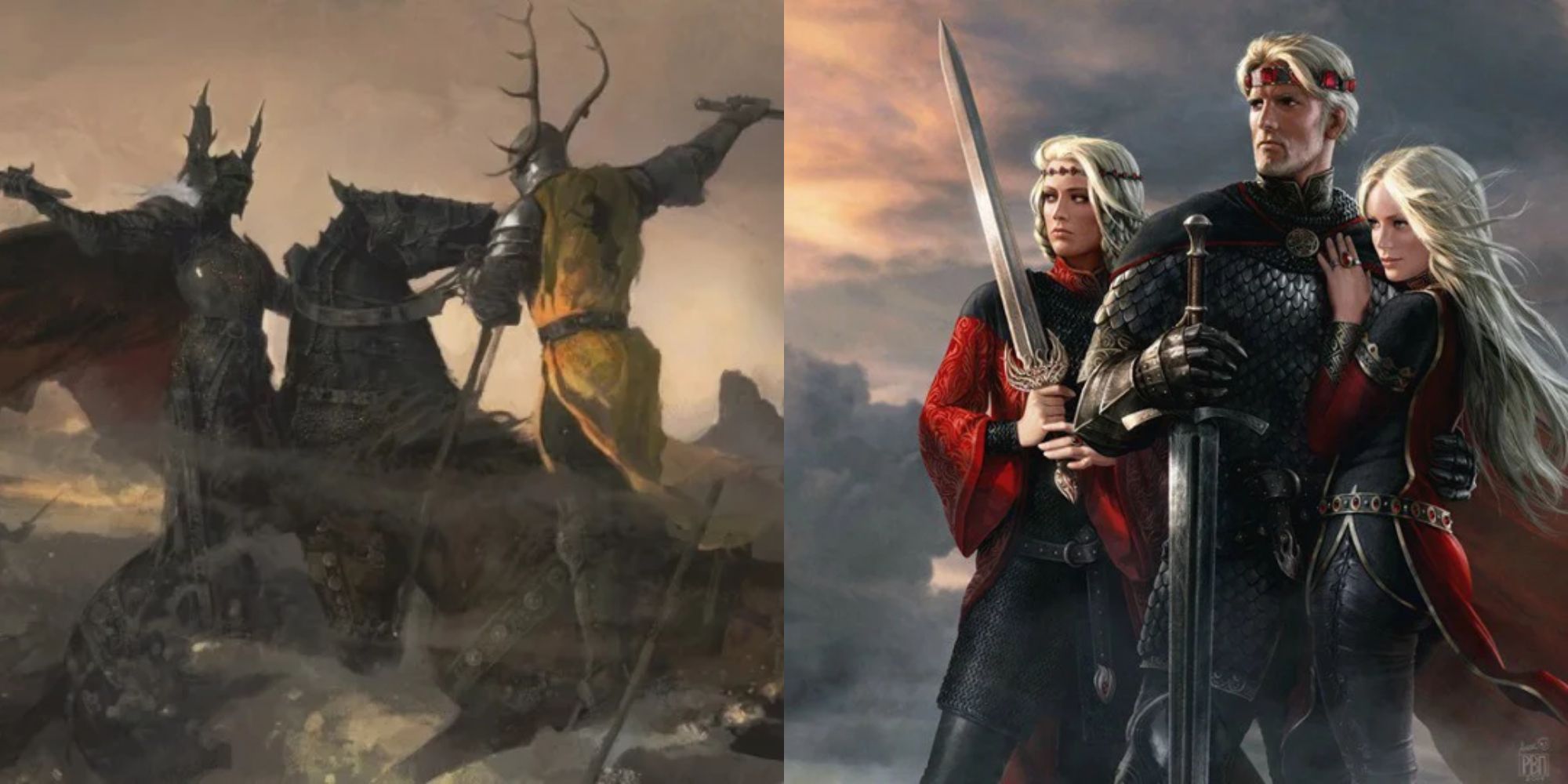 Robert fighting Rhaegar and the Targaryen Conquerors in A Song of Ice and Fire