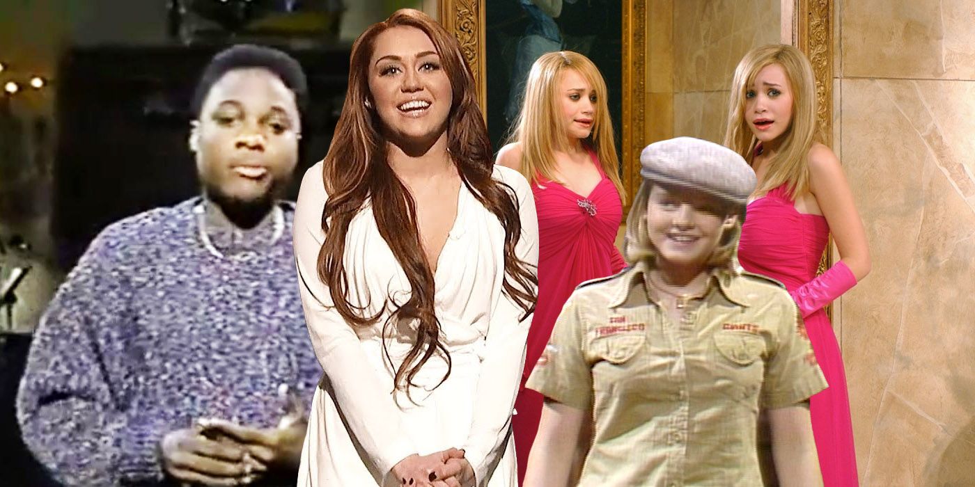 SNL Malcolm Warner Miley Cyrus Jodie Foster Olsen Twins