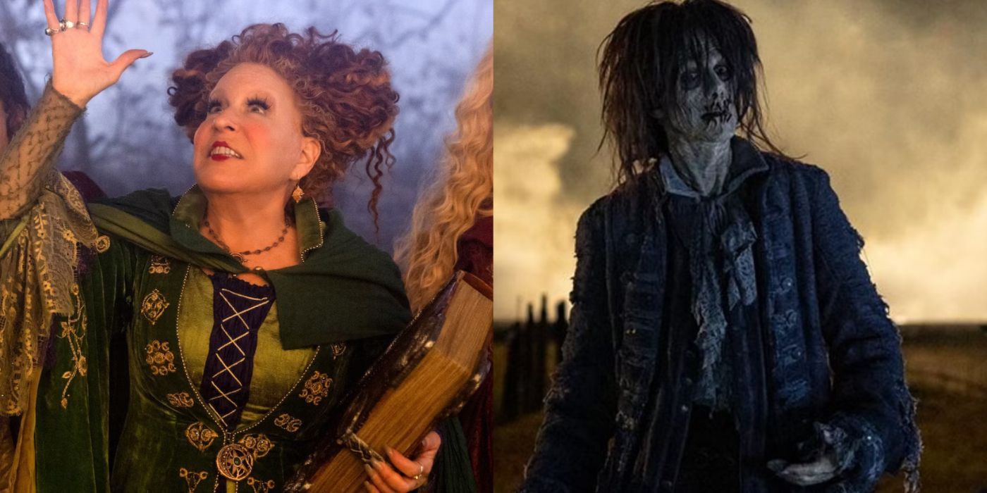 Split image Bette Midler and Bill Butcherson in Hocus Pocus 2