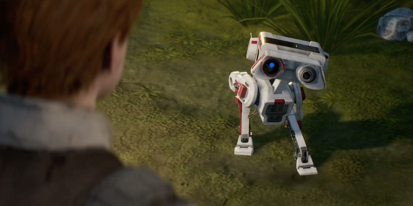 Star Wars Jedi Fallen Order Cosplay presente une adorable peluche