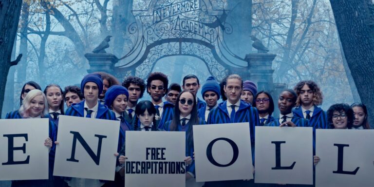 Mercredi, la nouvelle école d&rsquo;Addams explorée dans une vidéo de bienvenue et un site Web interactif