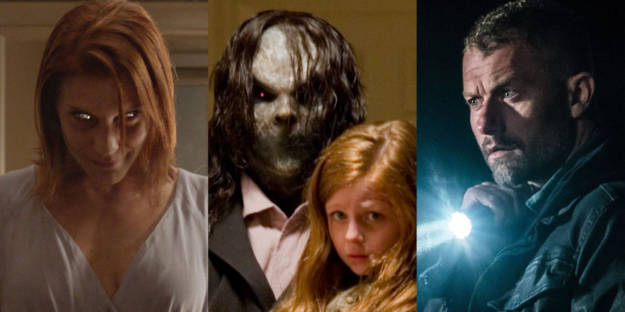 Split image of characters from Oculus, Sinister and The Empty Man