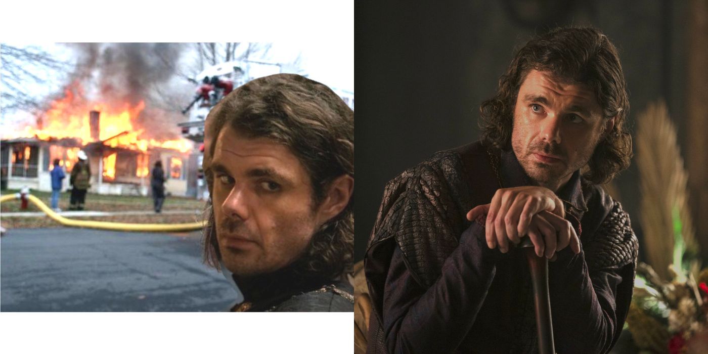 A meme and Larys Strong from House of the Dragon
