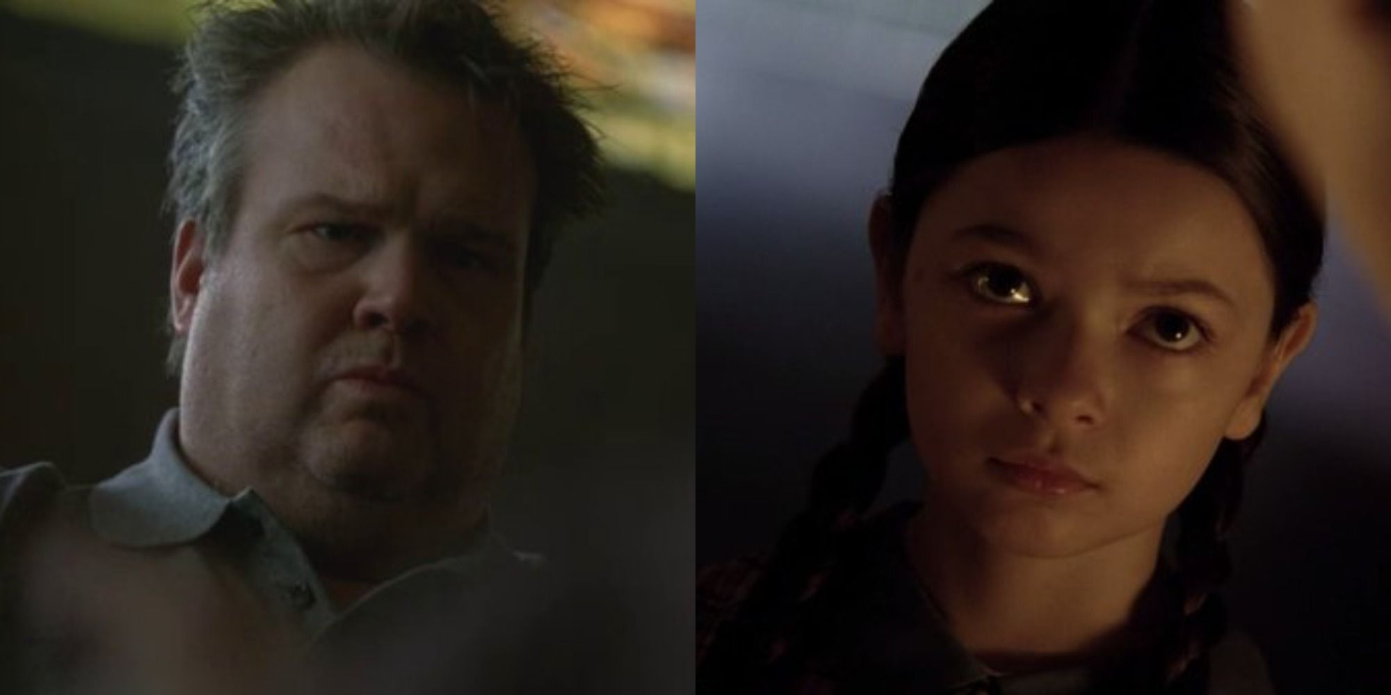 Split image showing Derrick and Jenny in AHS