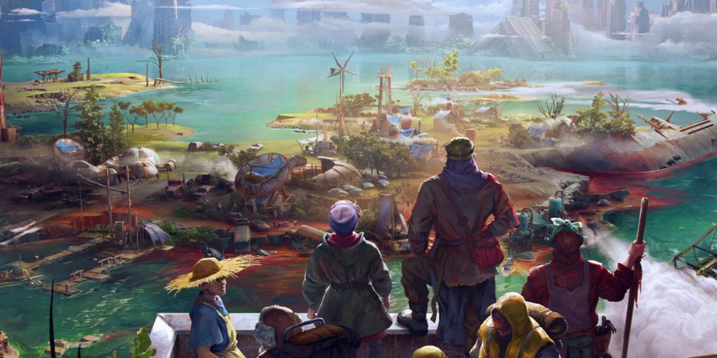 Apercu des terres inondees Survie sociale intelligente avec espoir pour
