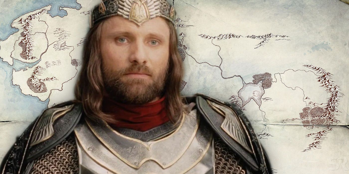 Aragorn and Middle earth Map