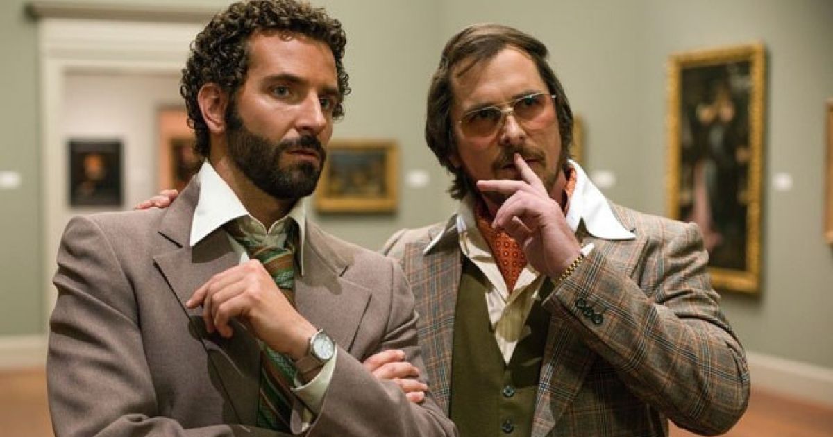 Christian Bale and Bradley Cooper in David O Russell movie American Hustle