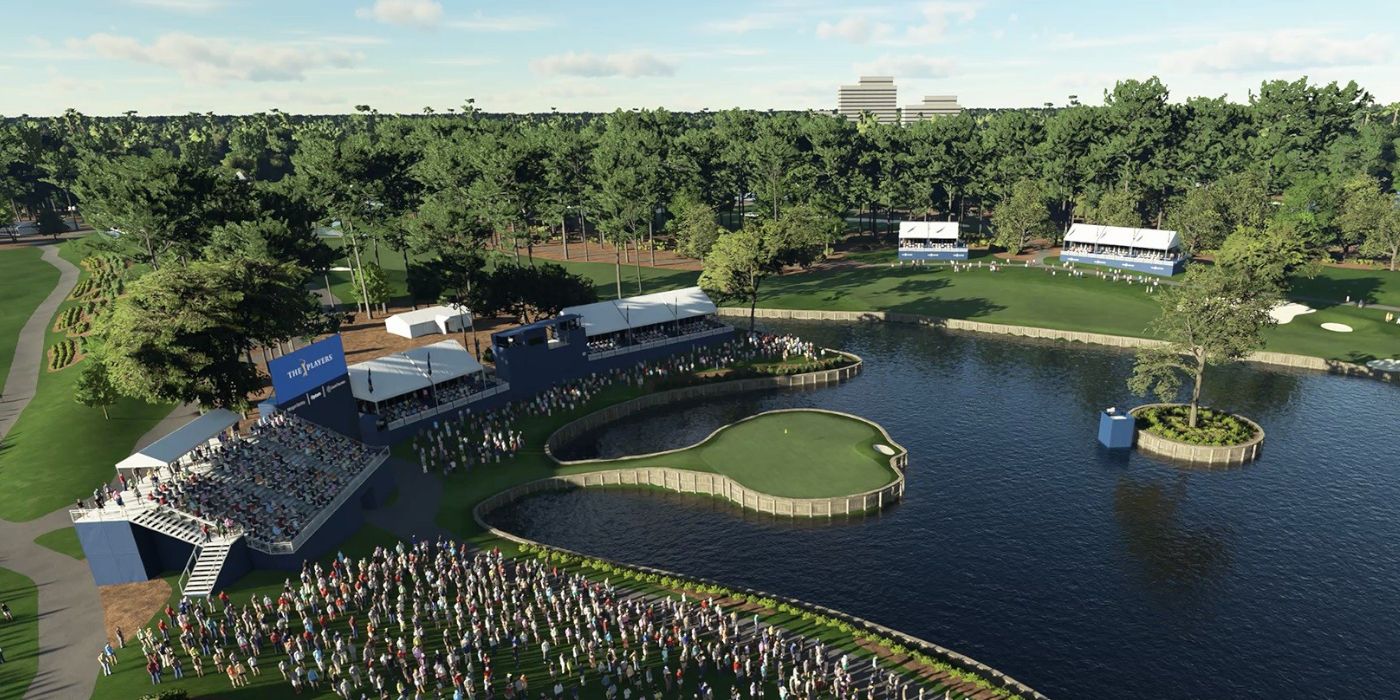 A Custom Course Featuring Islands in PGA Tour 2K23