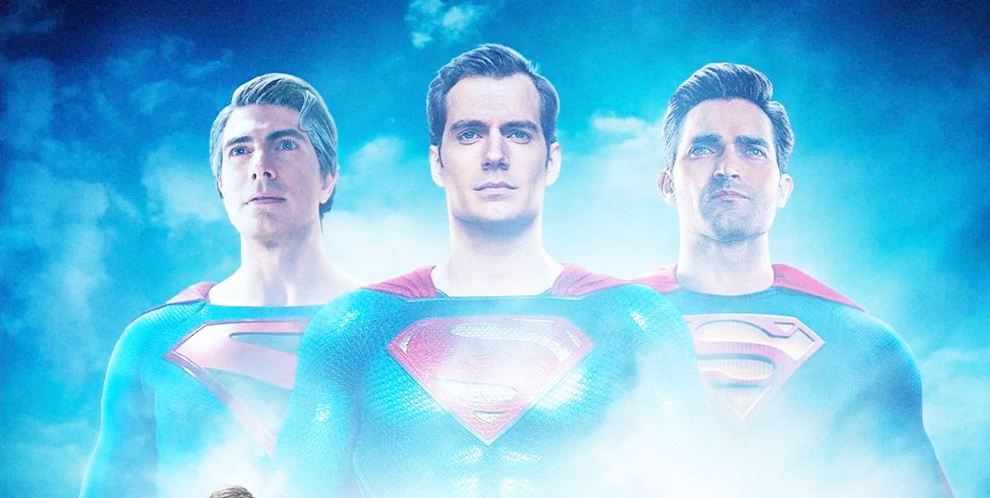 Brandon Routh, Henry Cavill and Tyler Hoechlin