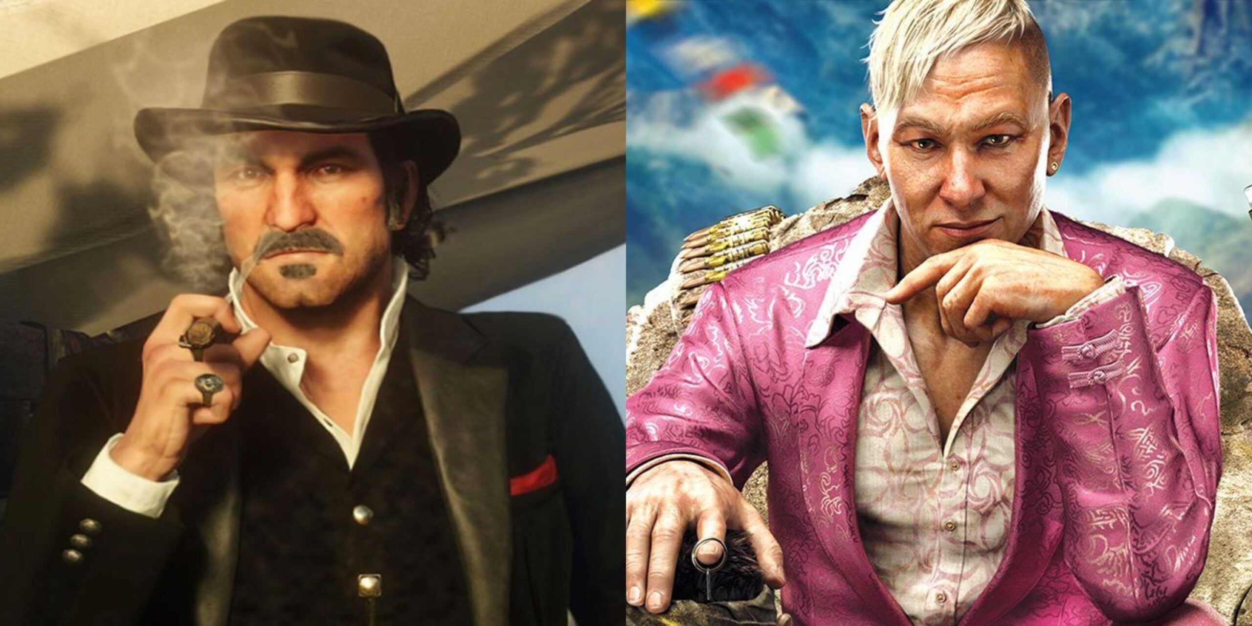 Featured image Dutch van der Linde in red Dead Redemption 2 and Pagan Min in Far Cry 4 poster art scaled