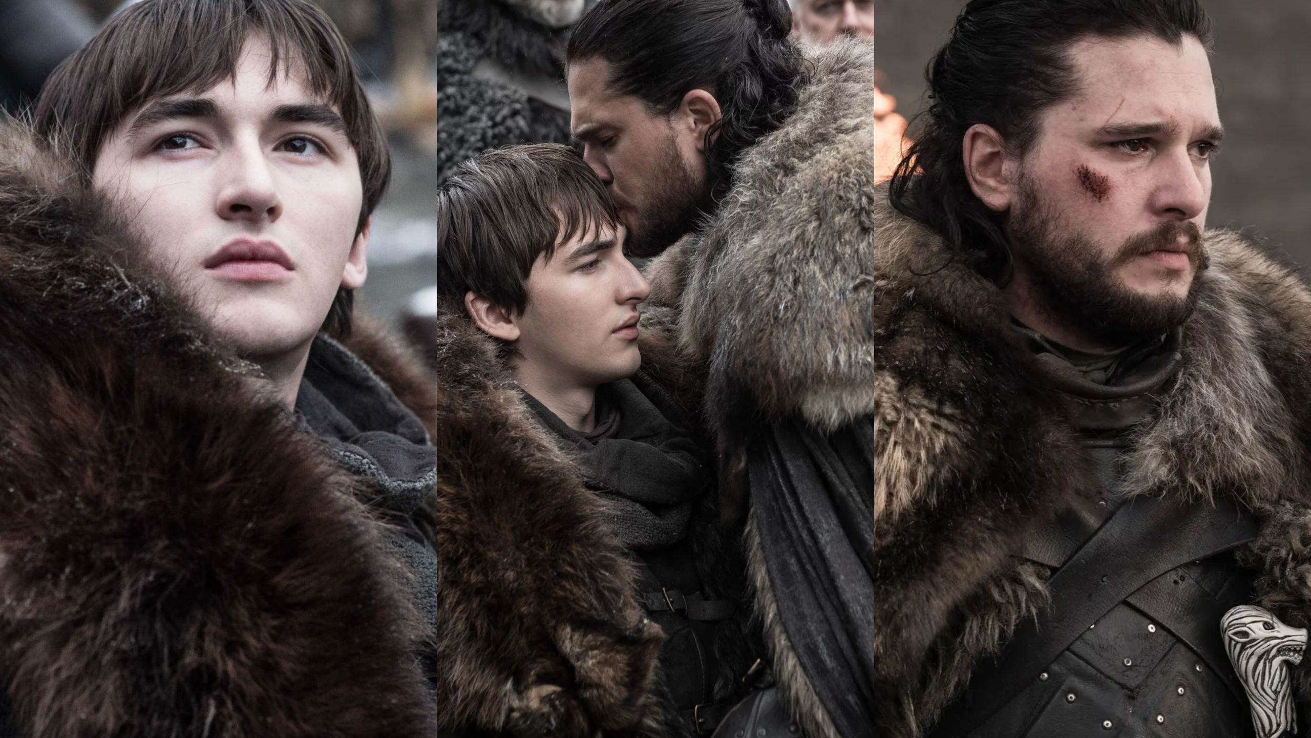 Split image of Jon Snow and Bran Stark game of thrones feature