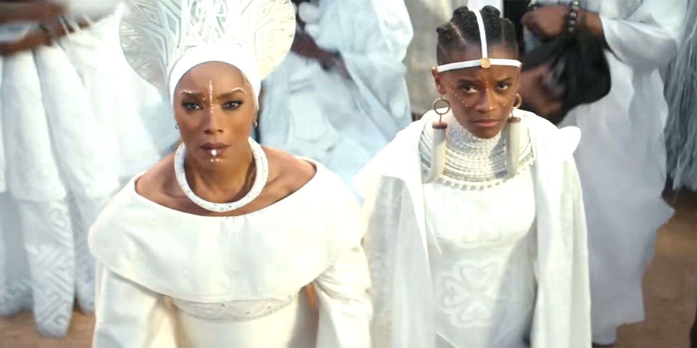 Angela Bassett and Letitia Wright in Black Panther Wakanda Forever