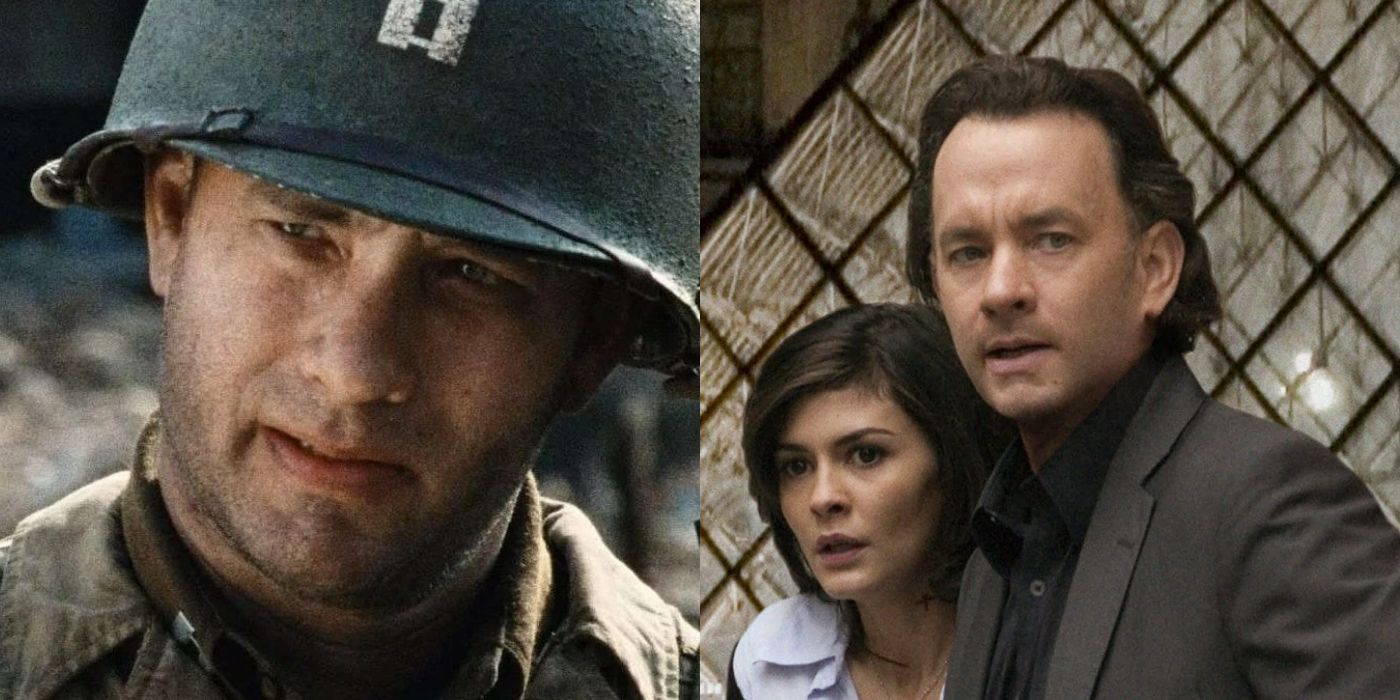 Split image of Saving Private Ryan and The Da Vinci Code