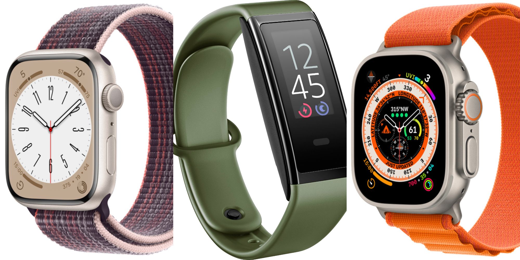 Split image of the best smartwatches