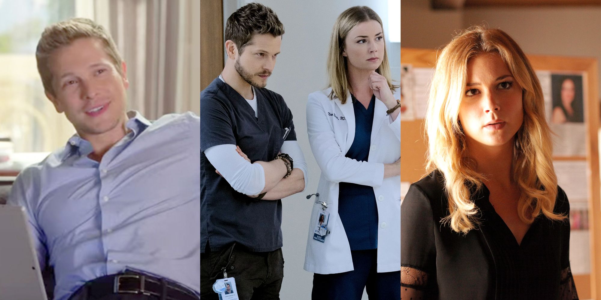 Split images of Gilmore Girls, The Resident, and Revenge