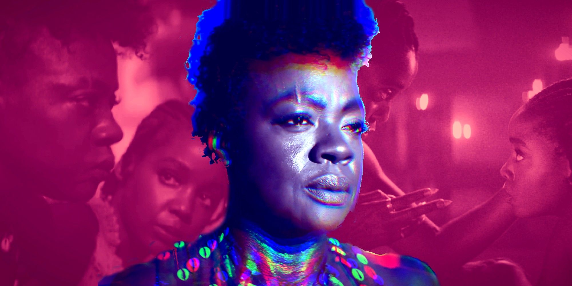 Viola Davis as General Nanisca and the Agojie in The Woman King