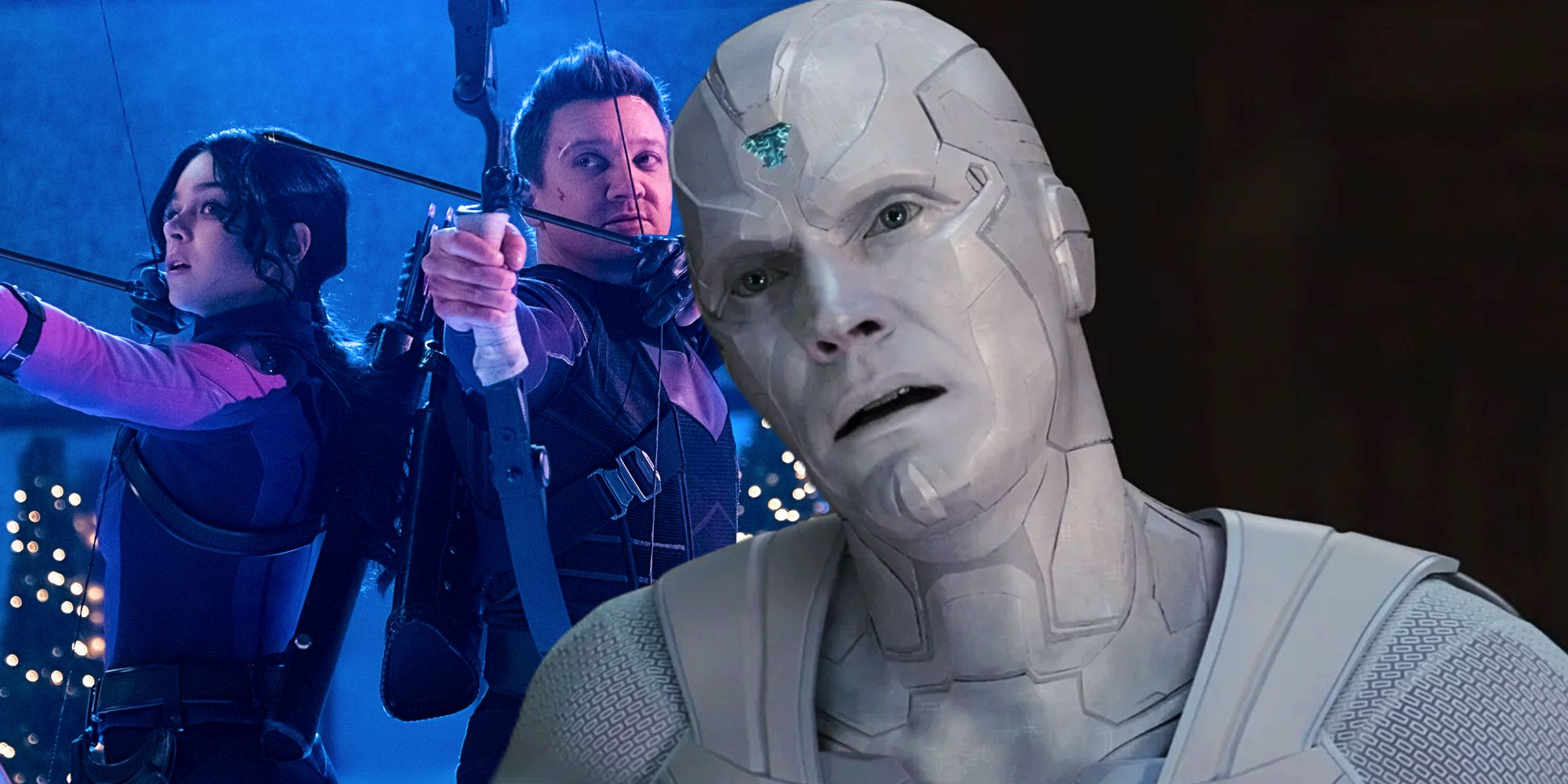 Kate Bishop, White Vision, and Hawkeye