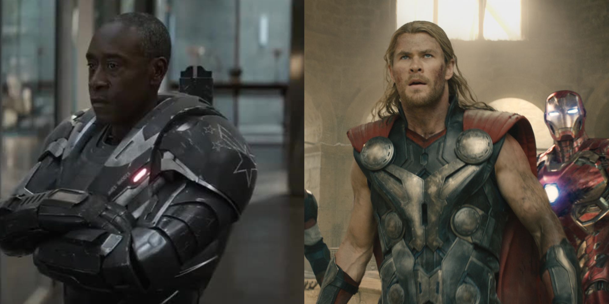 War Machine in Endgame and Thor in Ultron