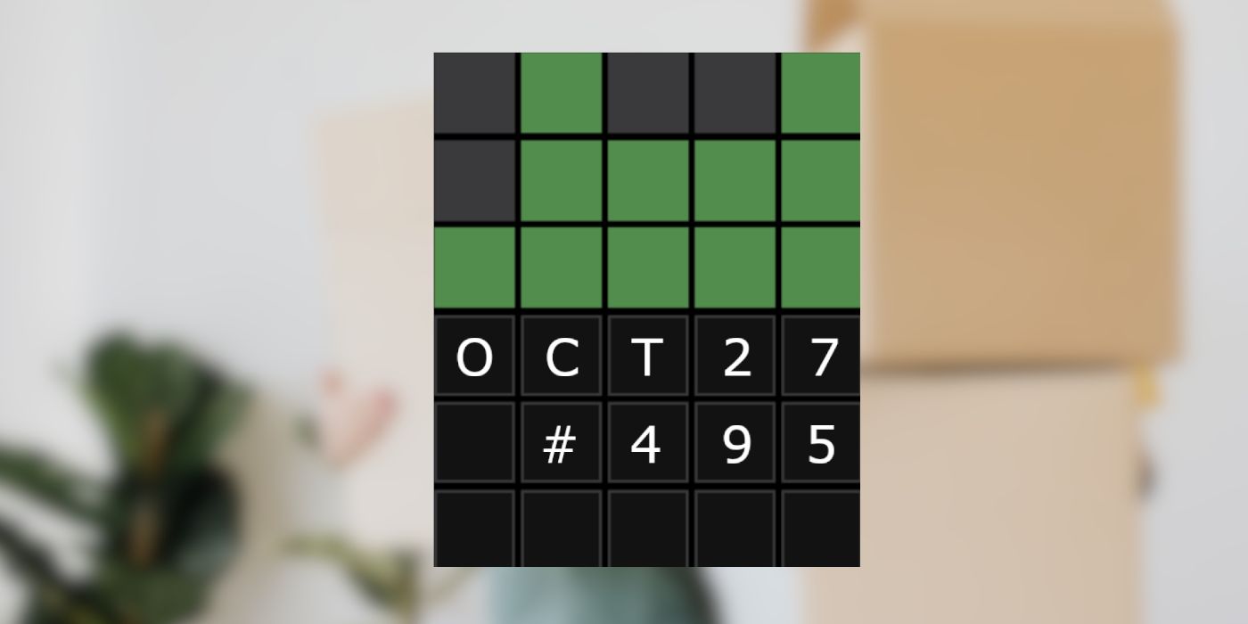 : October 27, 2022 Wordle Puzzle Grip With People Carrying Boxes in The Background