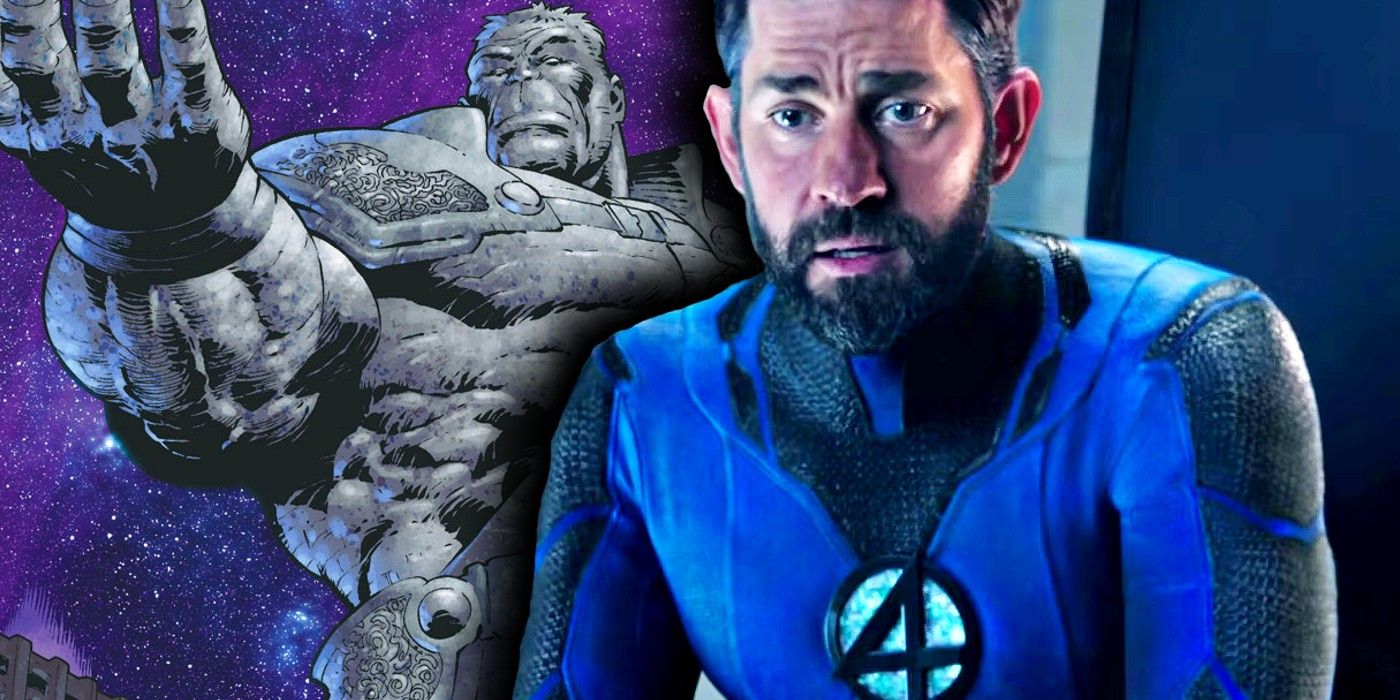 illuminati reed richards next to hulk statue