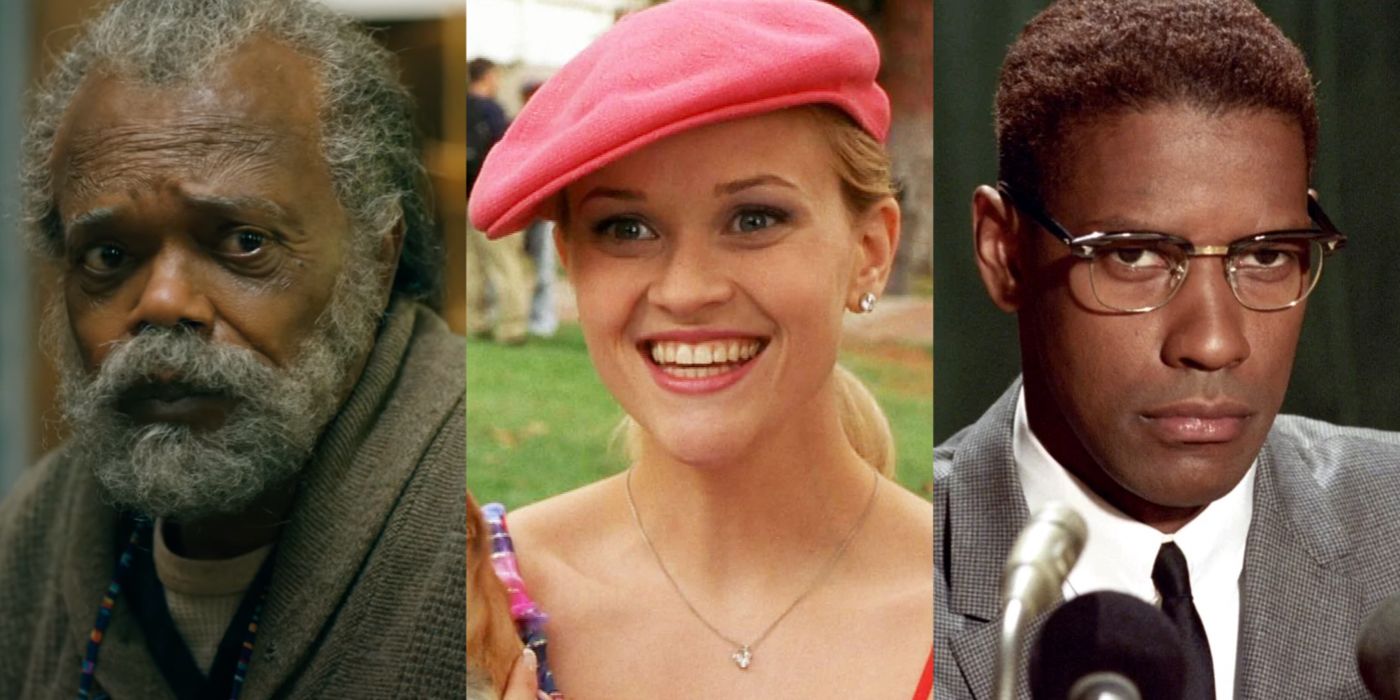 Split image of Samuel L Jackson, Reese Witherspoon and Denzel Washington