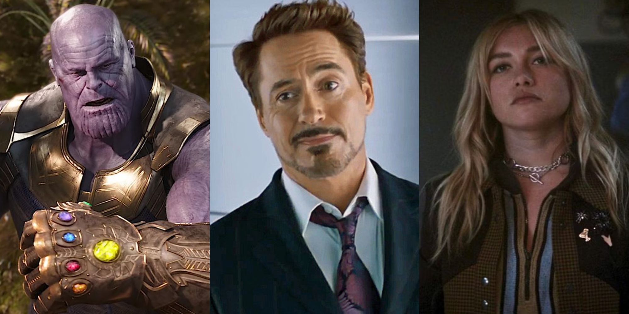 Thanos, Tony Stark, and Yelena in the MCU