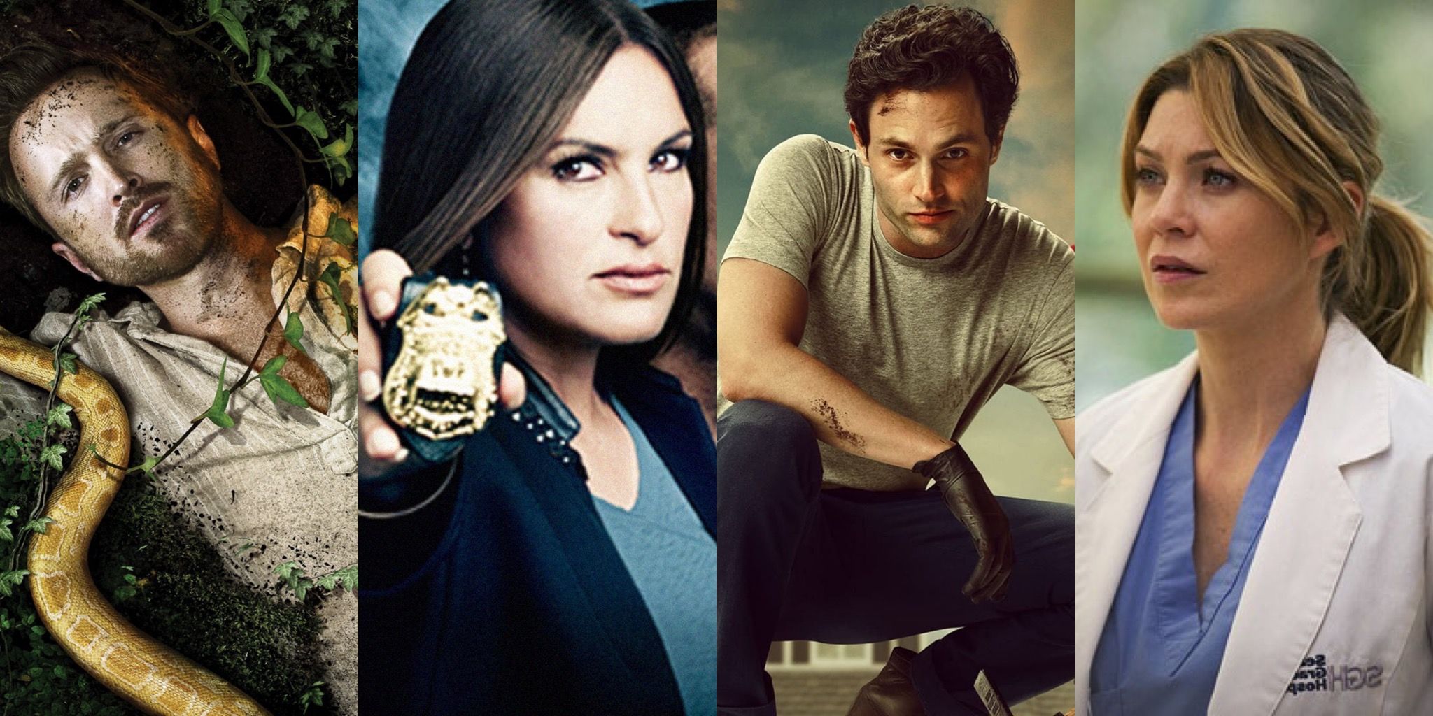 Stills from The Path, Law and Order Special Victims Unit, You and Grey’s Anatomy
