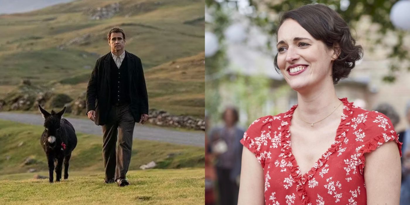 Split image of The Banshees of Inisherin and Fleabag