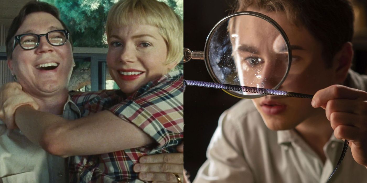 Split image of Sammy's parents and Sammy in The Fabelmans