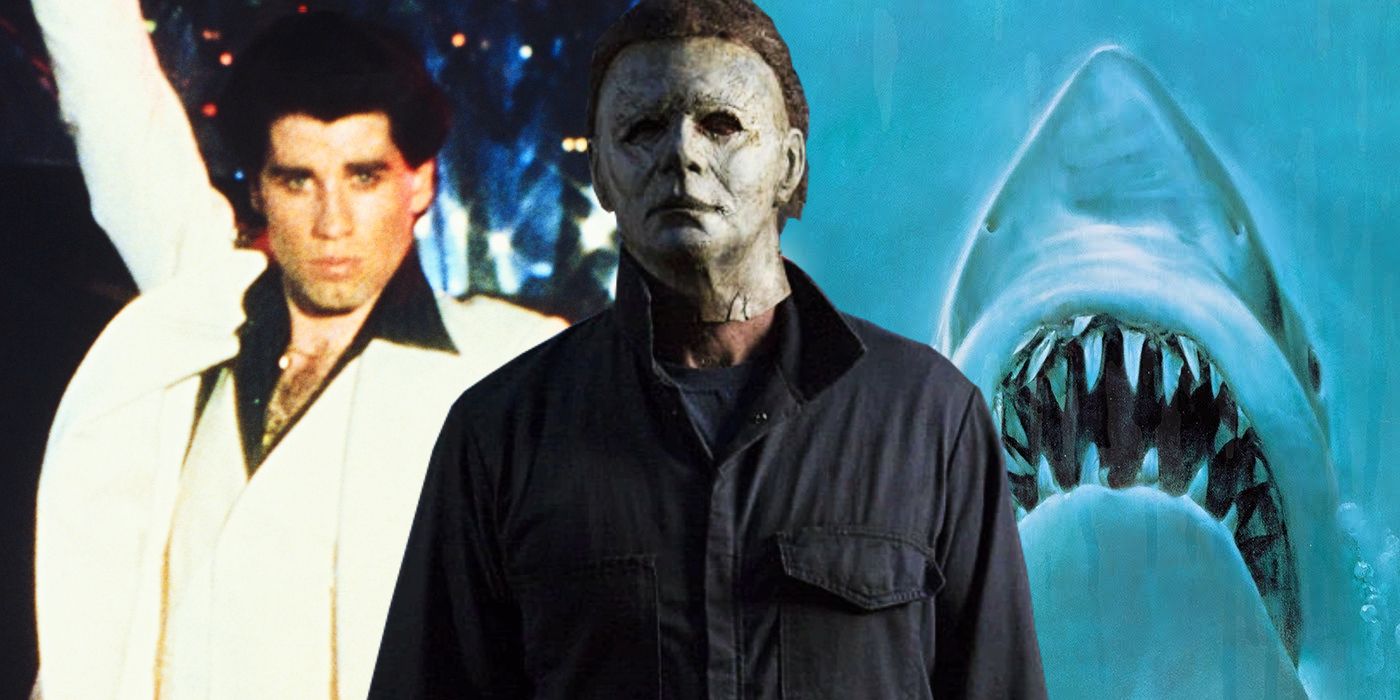 Saturday Night Fever; Michael Myers in Halloween; Jaws