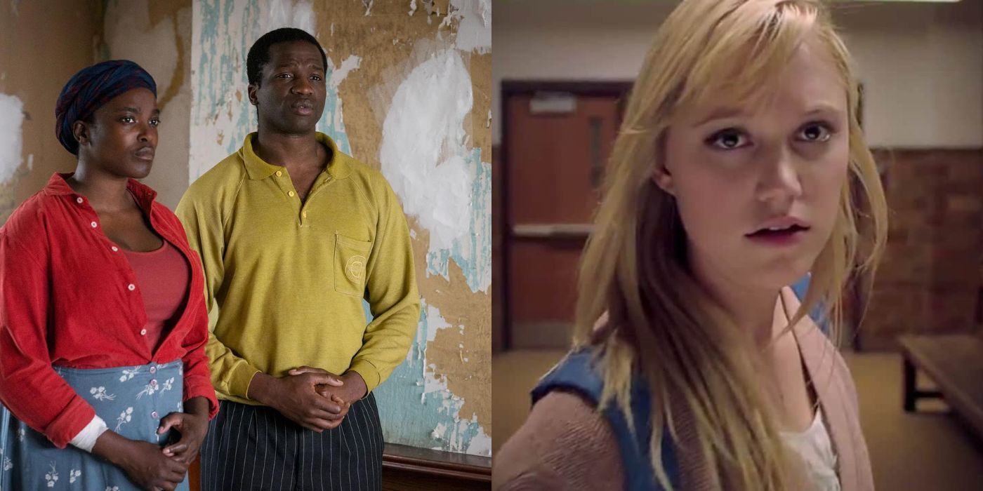 Two side by side images from It Follows and His House