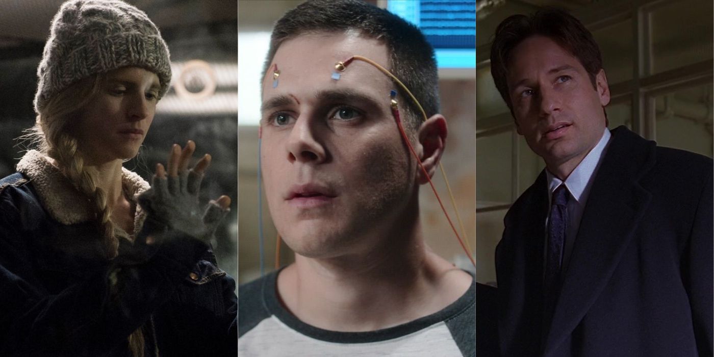Brit Marling in The OA, Jared Abrahamson in Travelers, and David Duchovny in The X-Files