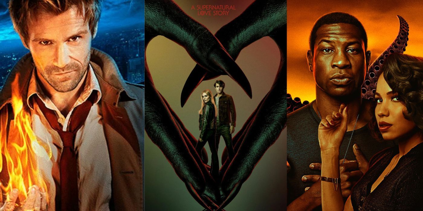 Split images of stills from Constantine, The Winchesters, and Lovecraft Country