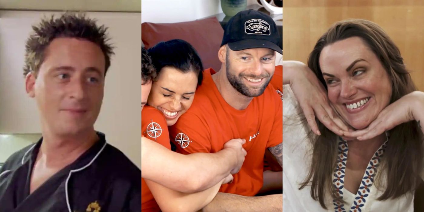 Three split images of the chefs from Bravo's Below Deck
