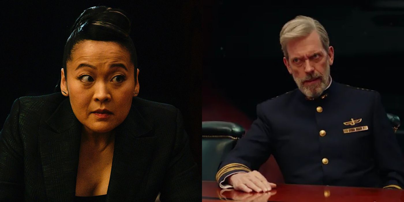 Split image of Iris and Ryan from Avenue 5