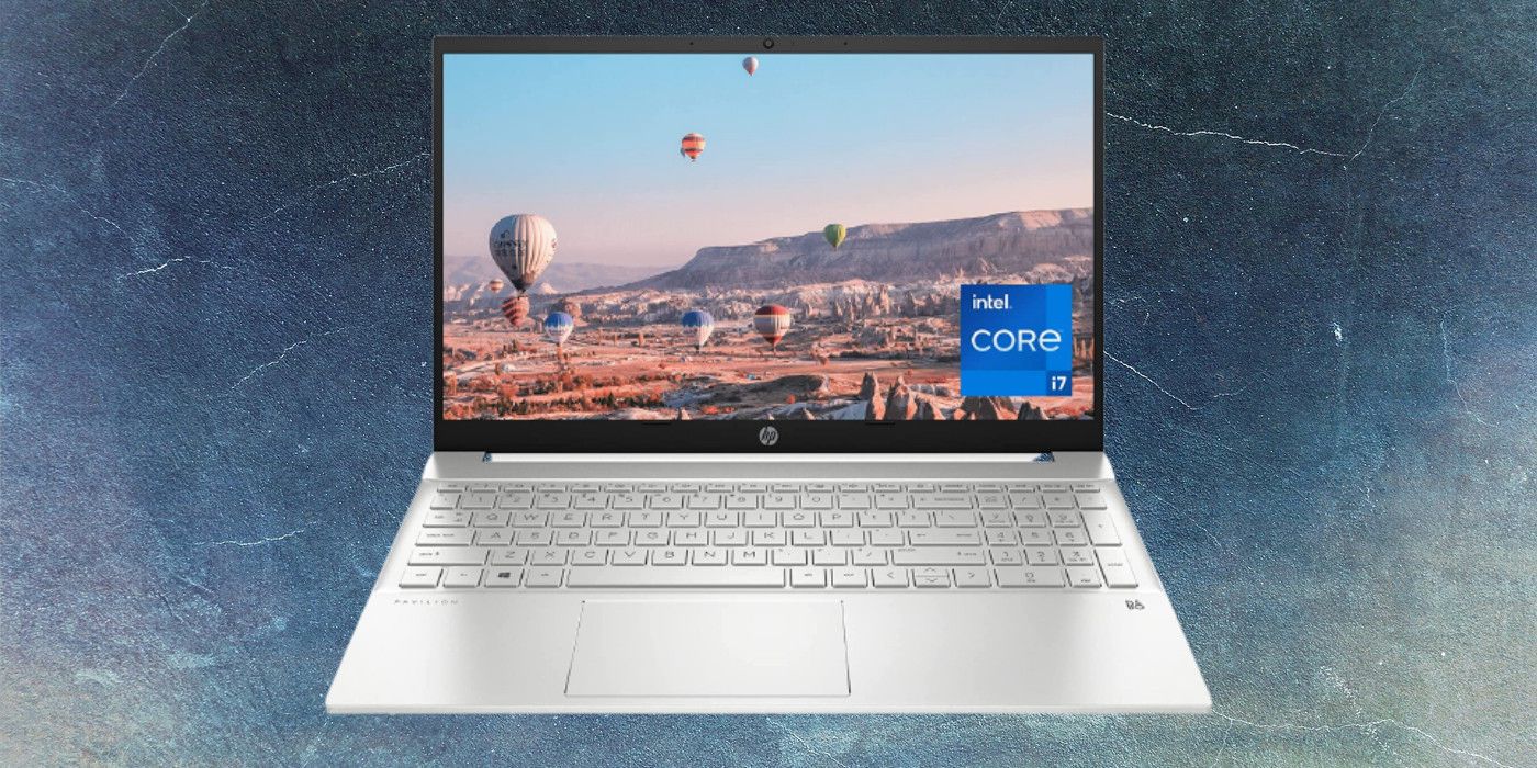 HP Paviliion 15 laptop on custom background